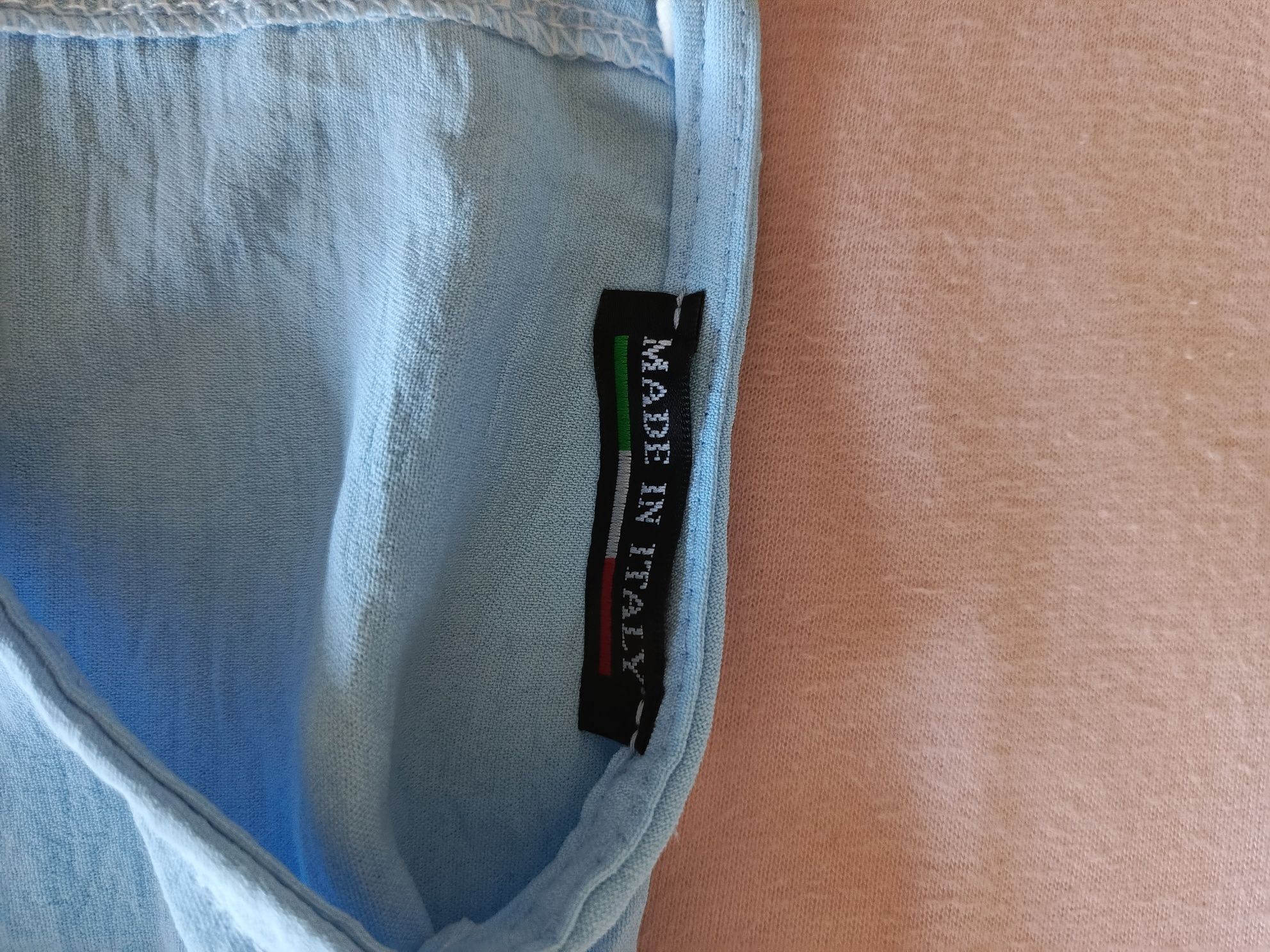 Błękitna sukienka, XL, Made In Italia, plus size
