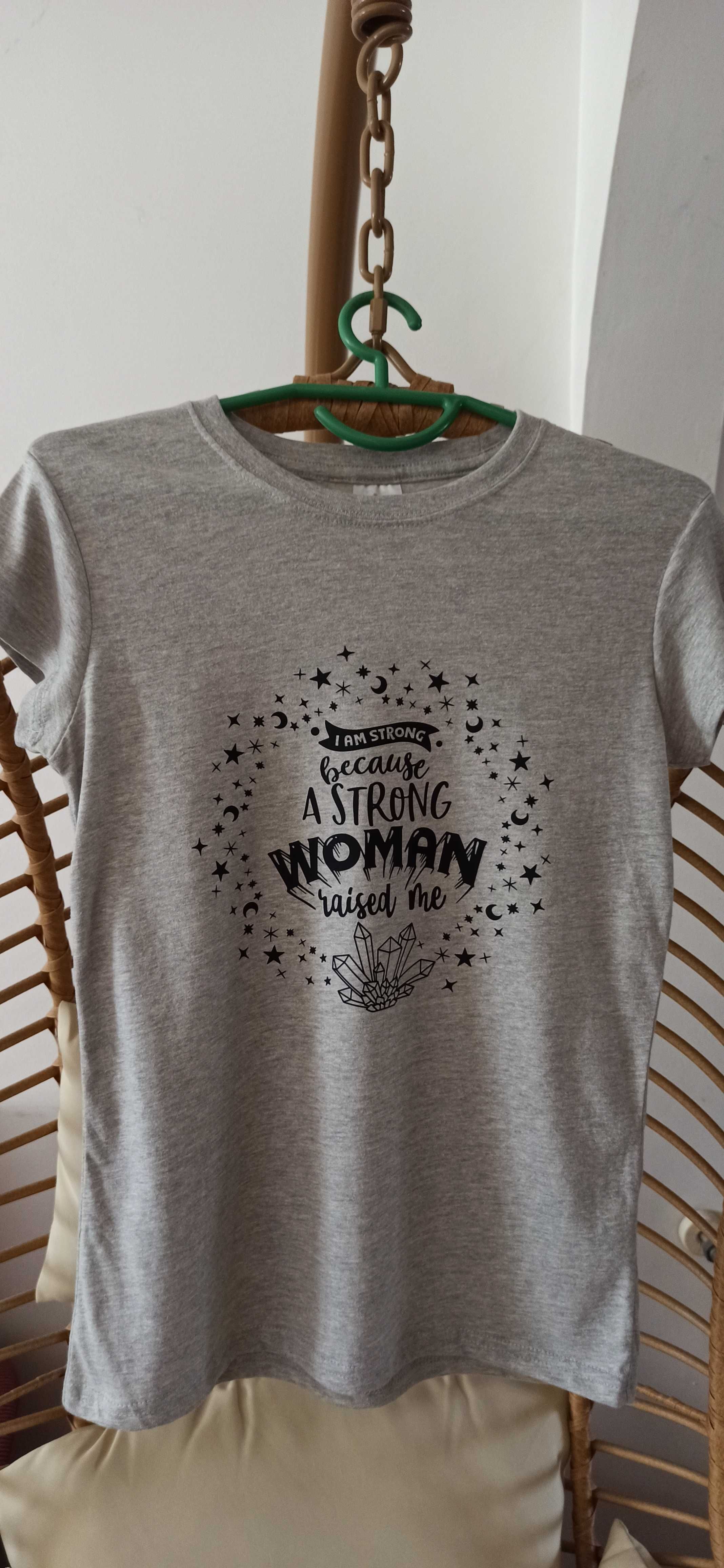 T-shirt mescla para senhora - Mulher forte