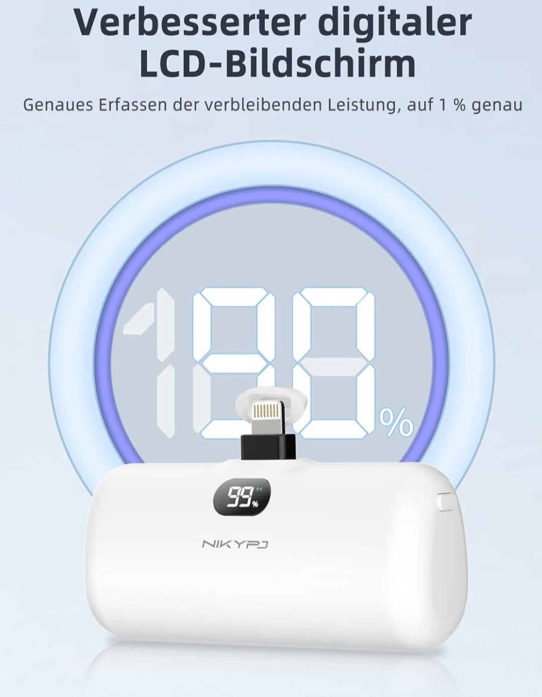 NIKYPJ Powerbank z wyświetlaczem LED