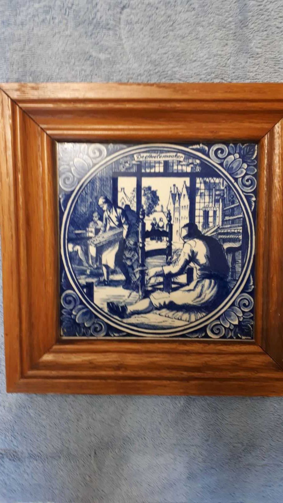 Керамическая плитка в рамке  Delft Handmade Holland