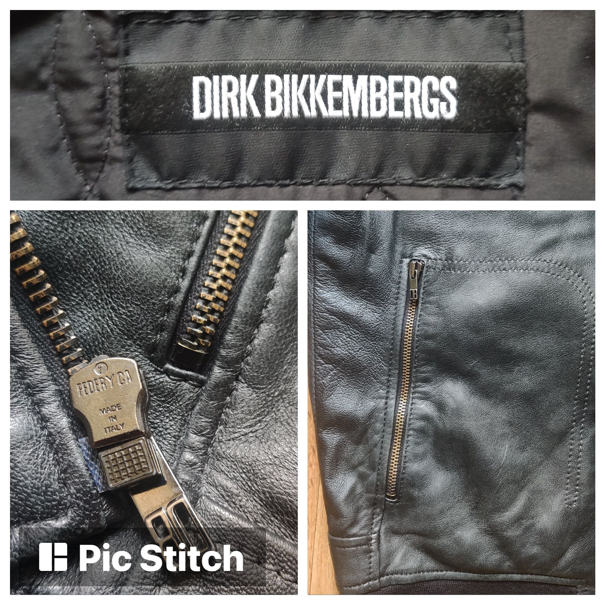 (56), XL, DIRK BIKKEMBERGS, Кожаная куртка, черная, мужская