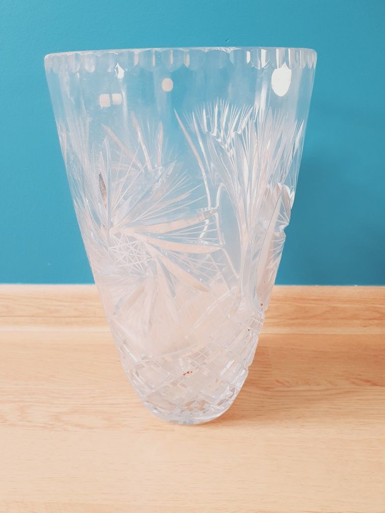 Cristal Julia wazon 29 cm puchar kryształowy pod grawer prl