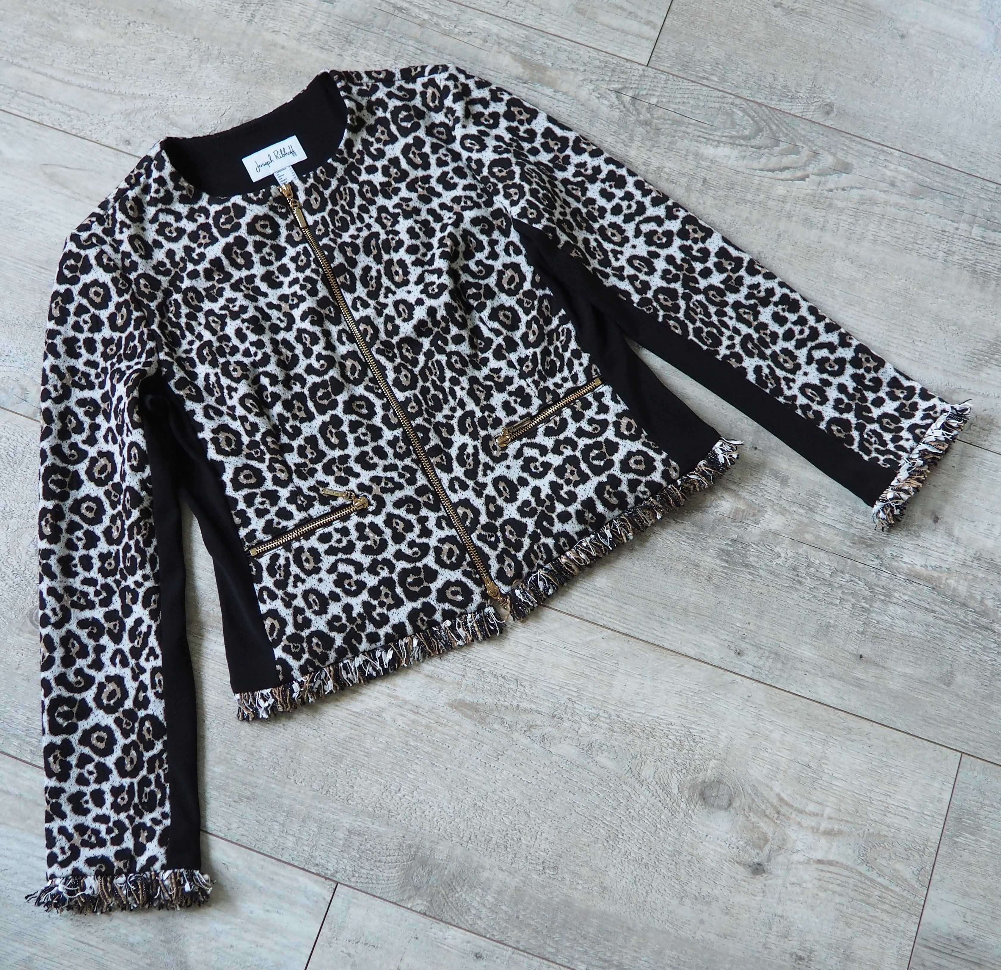 Joseph RIBKOFF_Animal Print Fringe Hem Jacket_40