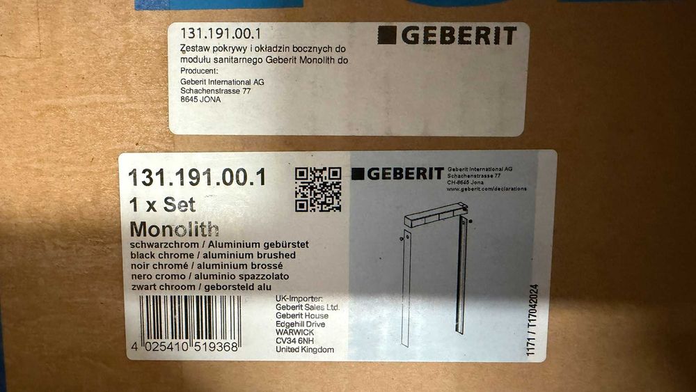 Moduł sanitarny Geberit Monolith do wiszącej miski WC