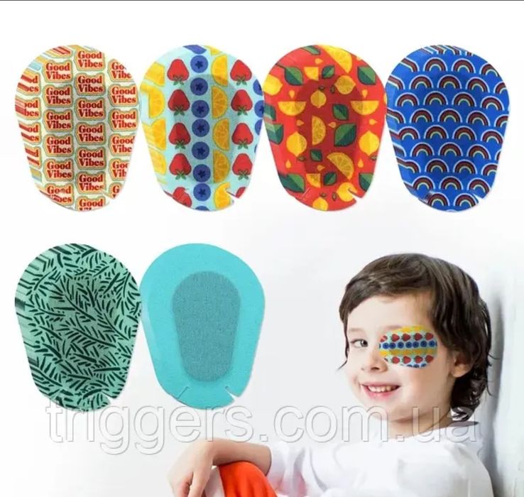 Окклюдер пластир 82*58мм на око для дітей косоокість 60 шт. AllSeasons