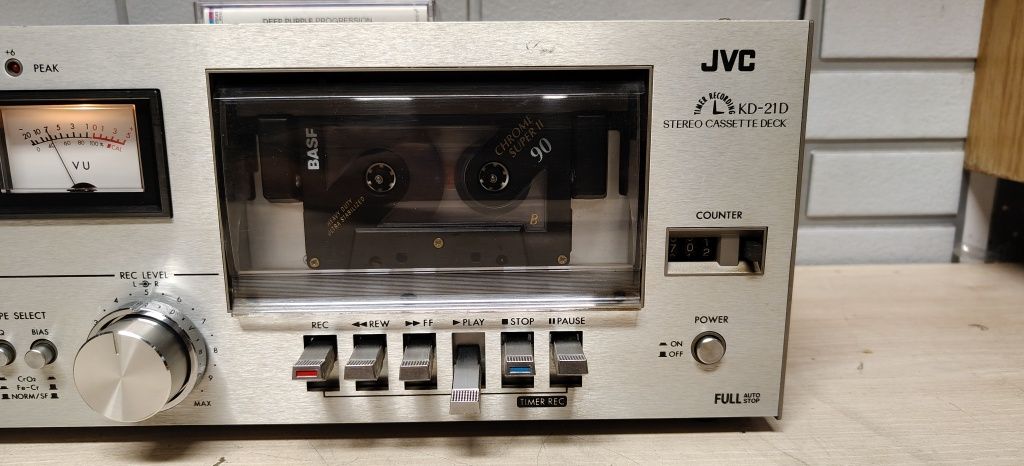 Magnetofon deck JVC KD-21D. Po serwisie