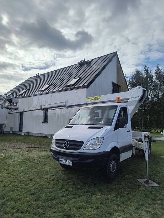 Podnośnik koszowy zwyżka wynajem 22m 26m 33m wycinka drzew rębak