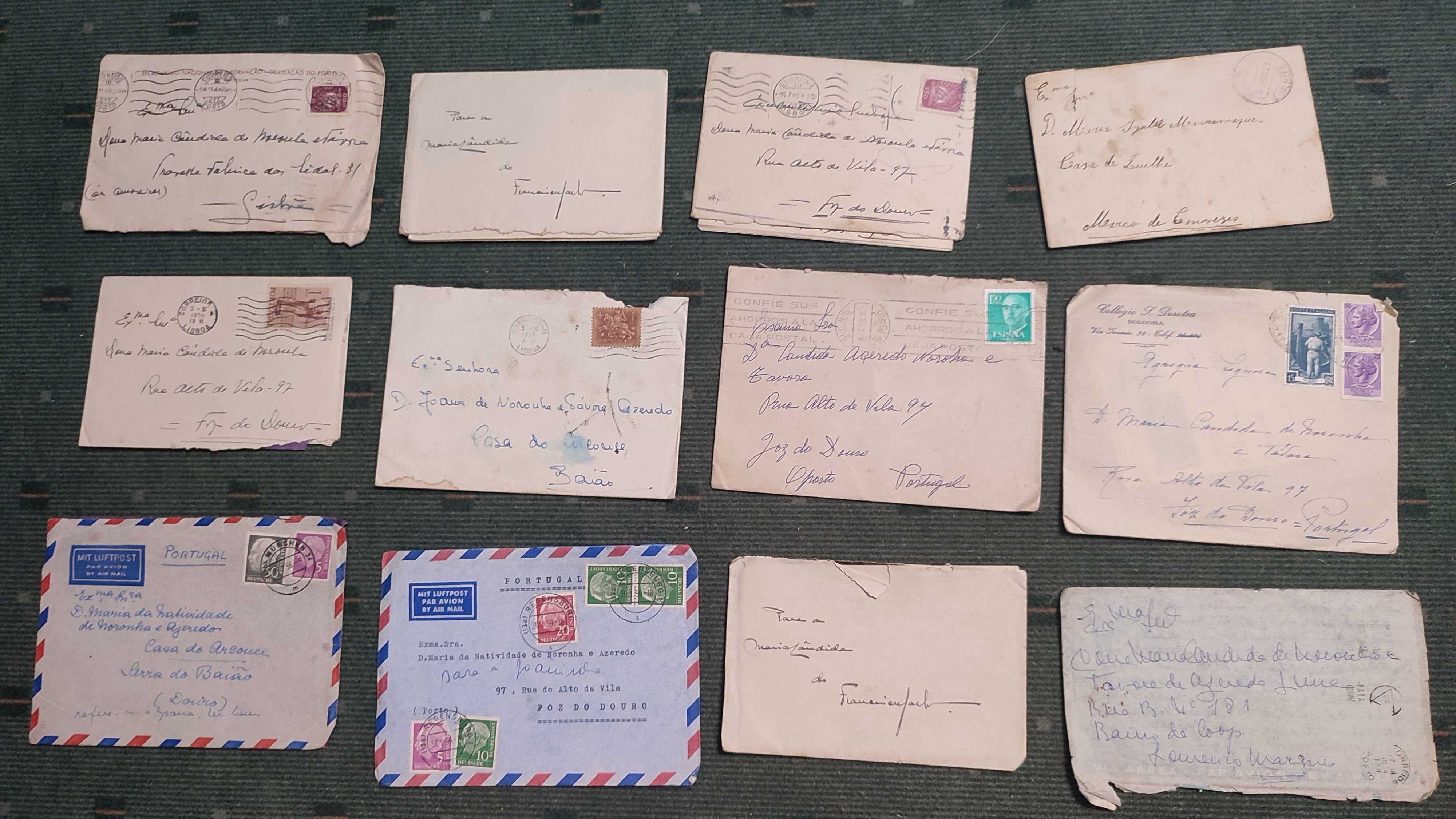 Lote com 78 cartas antigas