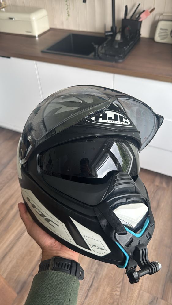 Kask motocyklowy HJC F70 rozmiar L + interkom