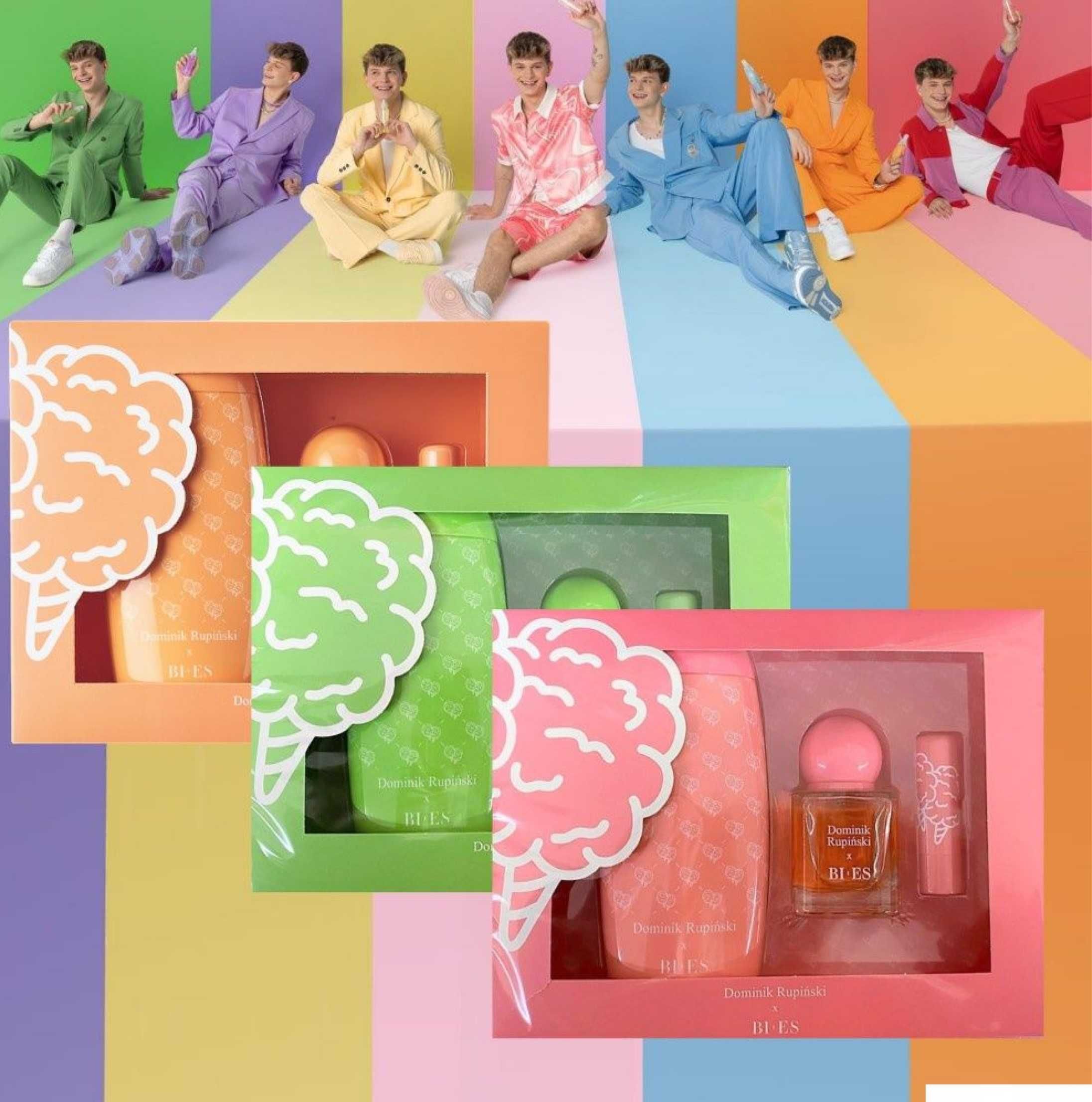 2 x ZESTAW Perfumy Żel Pomadka ORANGE + GREEN Dominik Rupiński Bi-Es