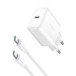 Ładowarka Joyroom JR-TCF24 sieciowa USB-C PD 30W QC SFC - biała + kabe