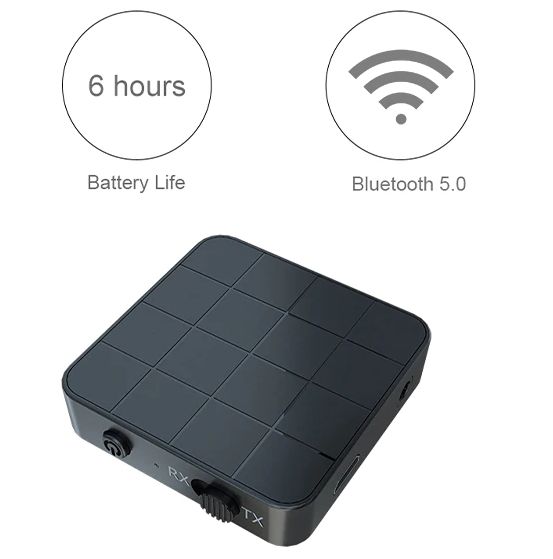 KN321 Bluetooth 5.0 мини аудио приемник передатчик звука 200мАч
