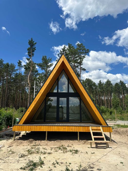 A-фрейм. Каркасний будинок.