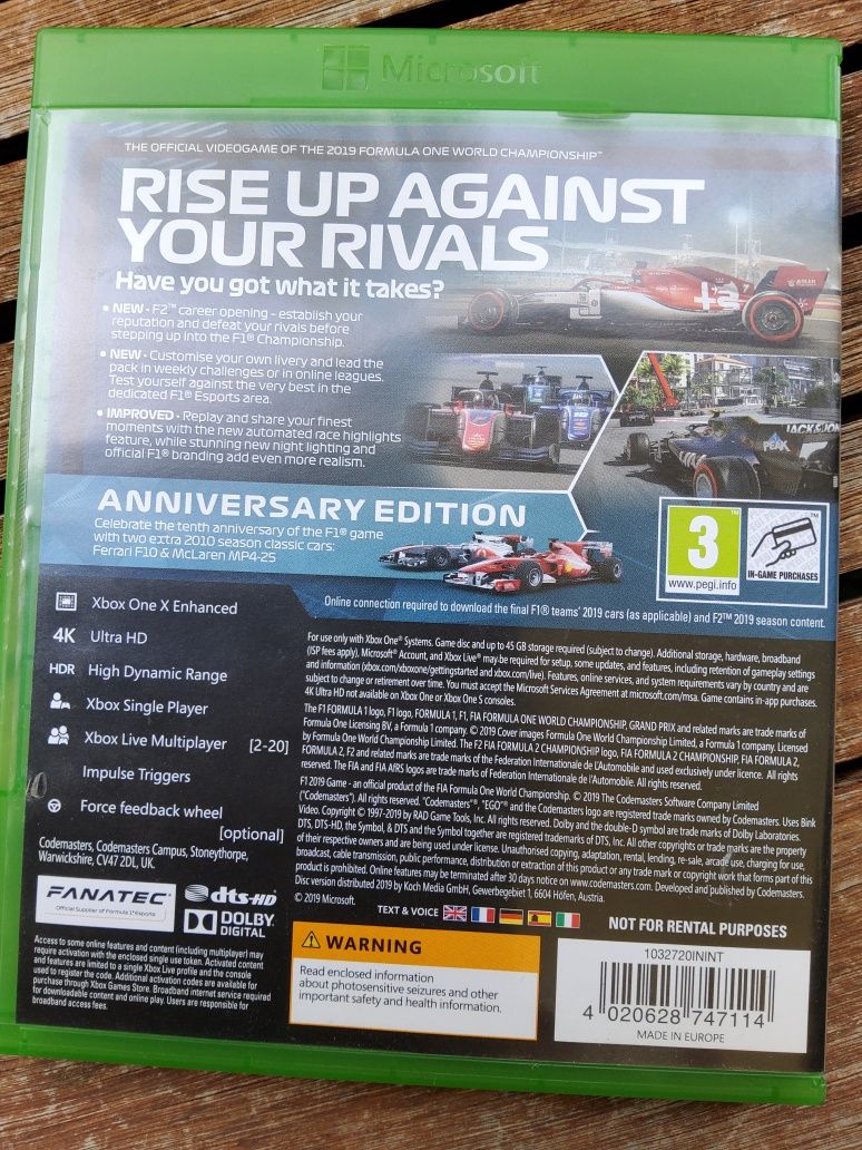 F1 2019 Xbox aniversary edition