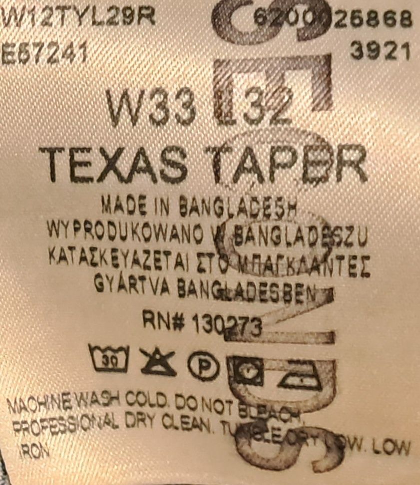 Spodnie Męskie Wrangler Texas Taper W33 L32