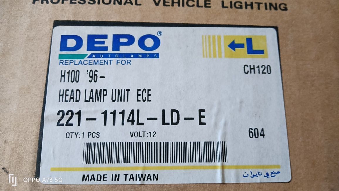 Farol Hyundai h100 ótica DEPO 1996 Esq