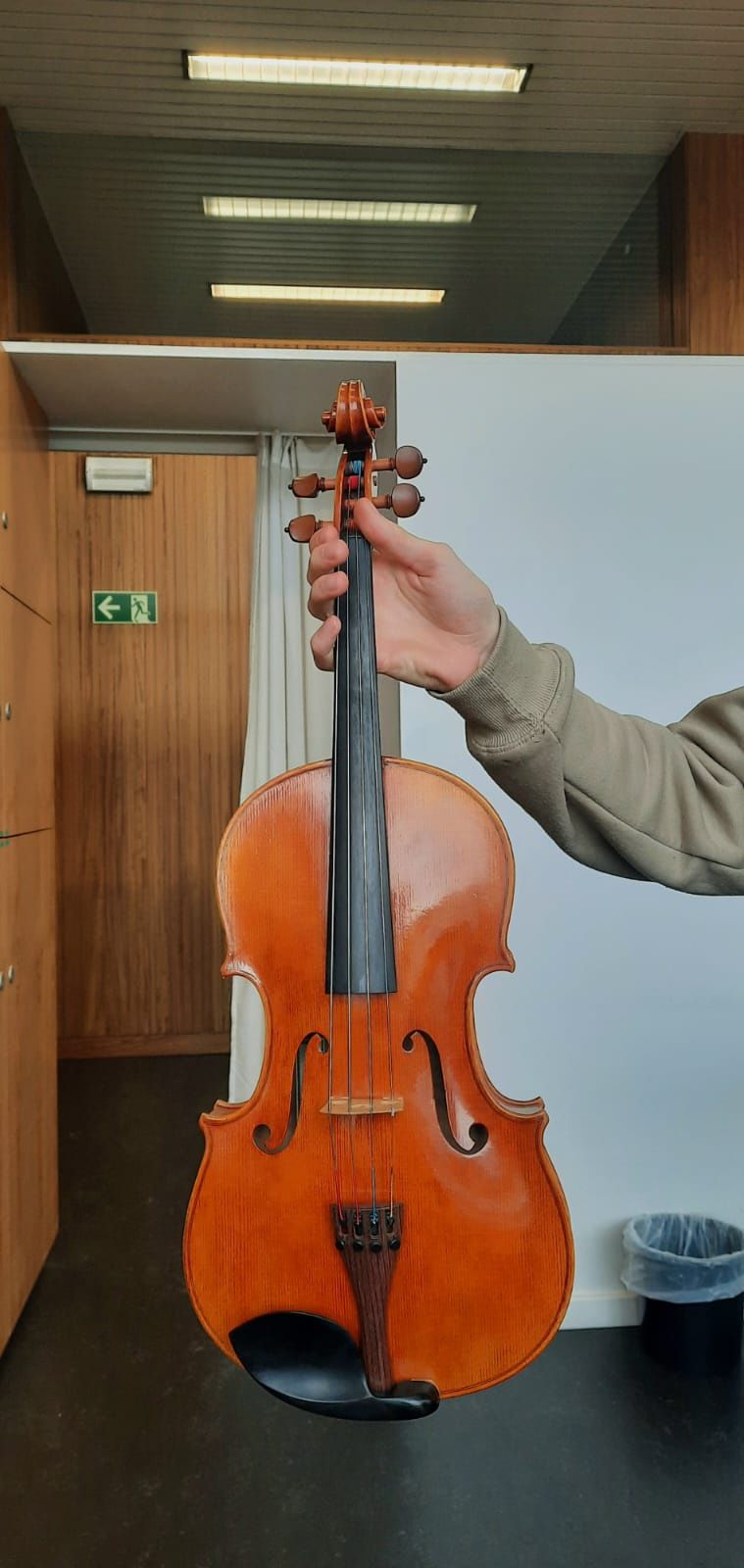 Viola d'arco construída em 2020 pela Luthier Elina Bushaguina, 41 cm