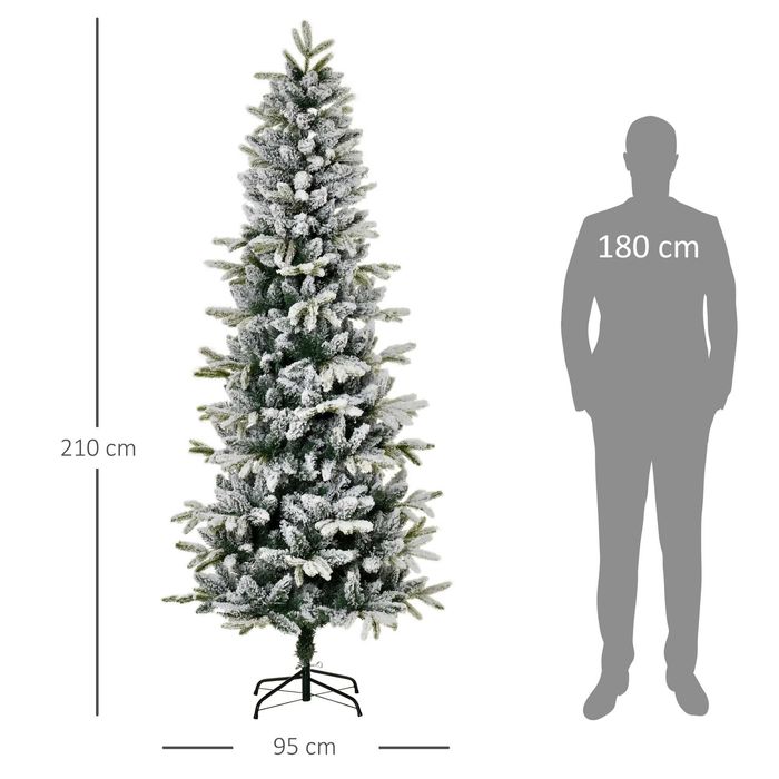 Árvore de Natal Ø95×2,10m Neve Artificial