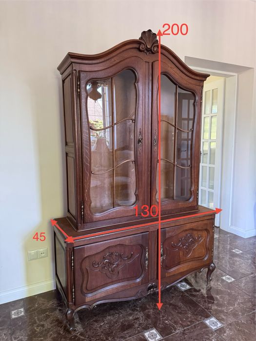 Дубова вітрина сервант буфет антикваріат