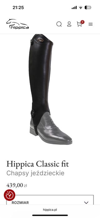 Sztylpy/czapsy skórzane Hippica Classic Fit NOWE!