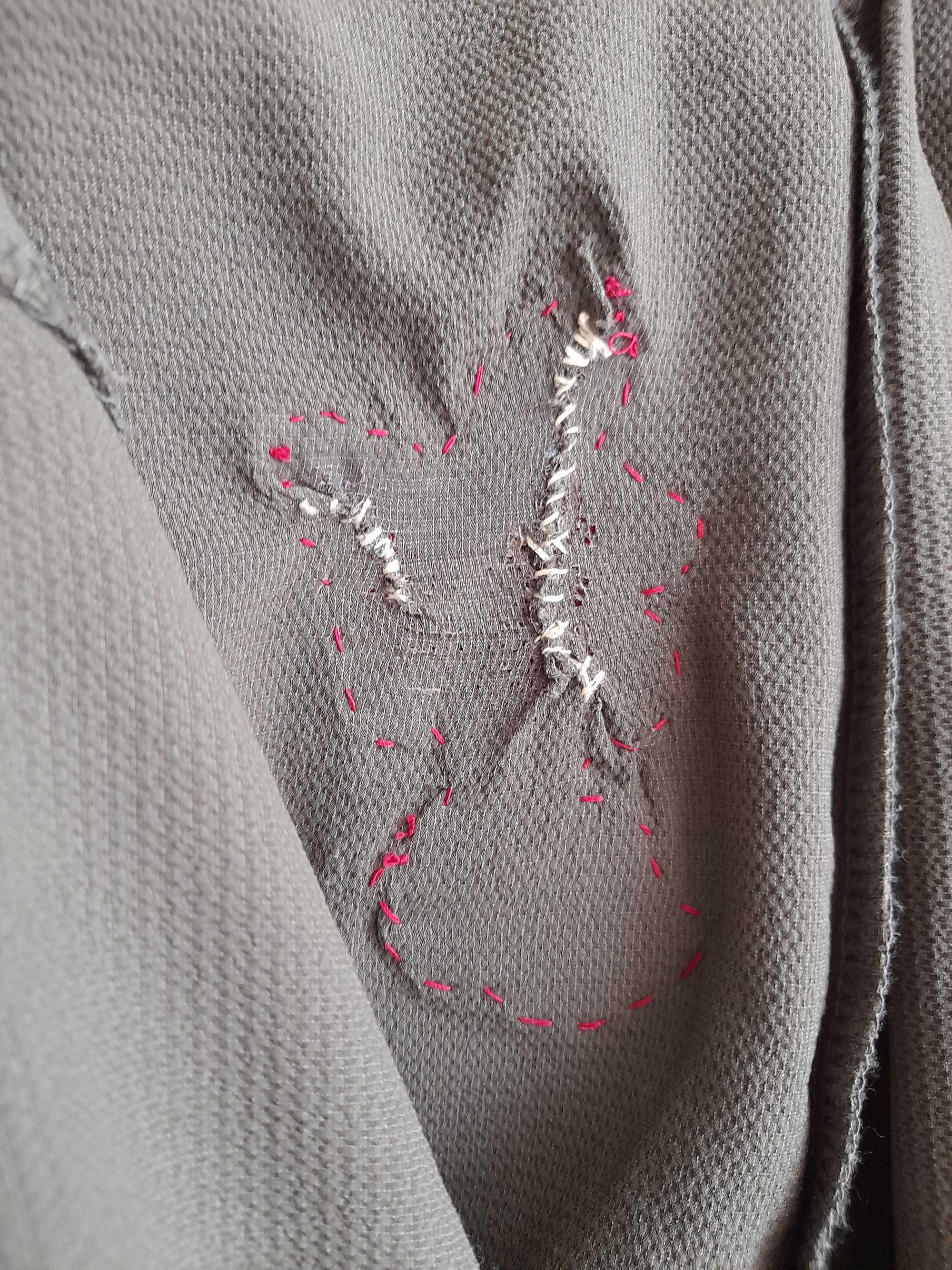Sukienka khaki rękawy 3/4 H&M Divided