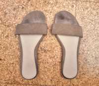 Sandálias castanhas rasas Lefties, tamanho 35