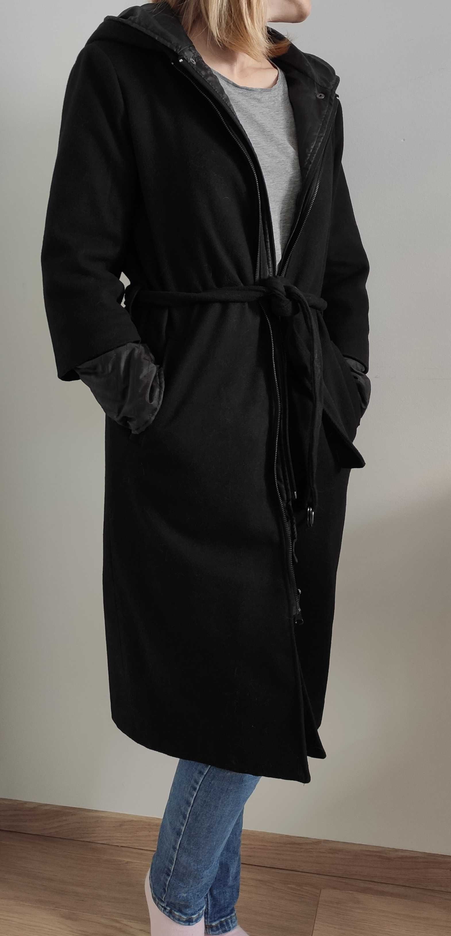 Podwójna czarna kurtka odpinana 36 Top Secret