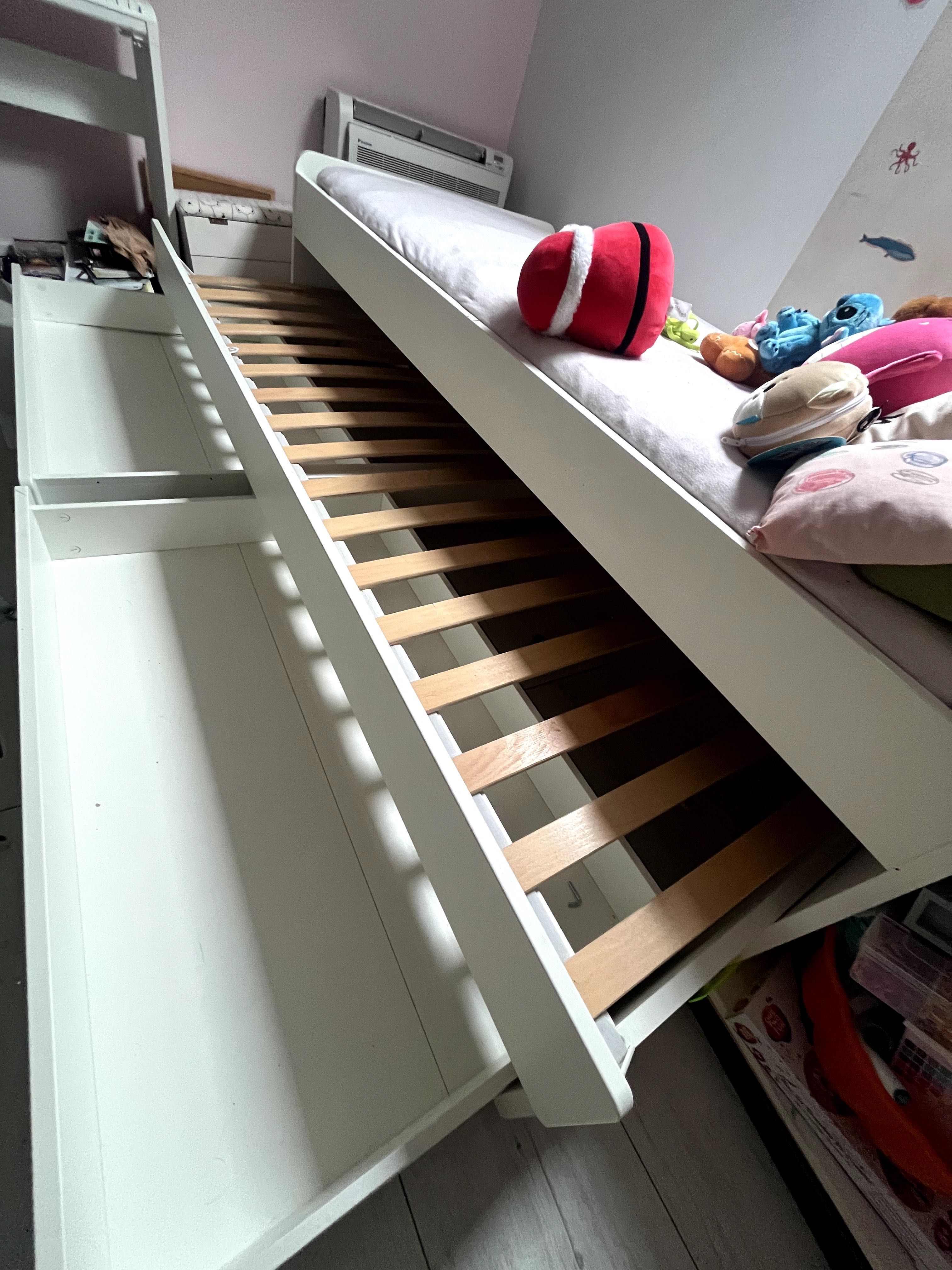 IKEA SLAKT rama łóżka z 2 szufladami i dodatkowym łóżkiem