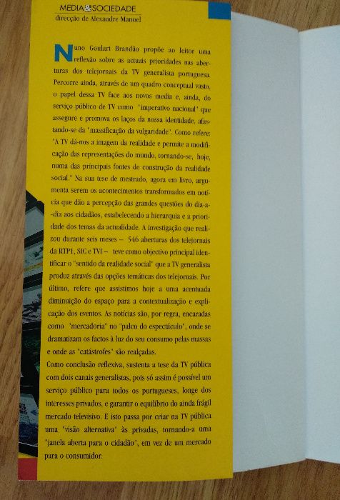 Livro "O espectáculo das notícias"