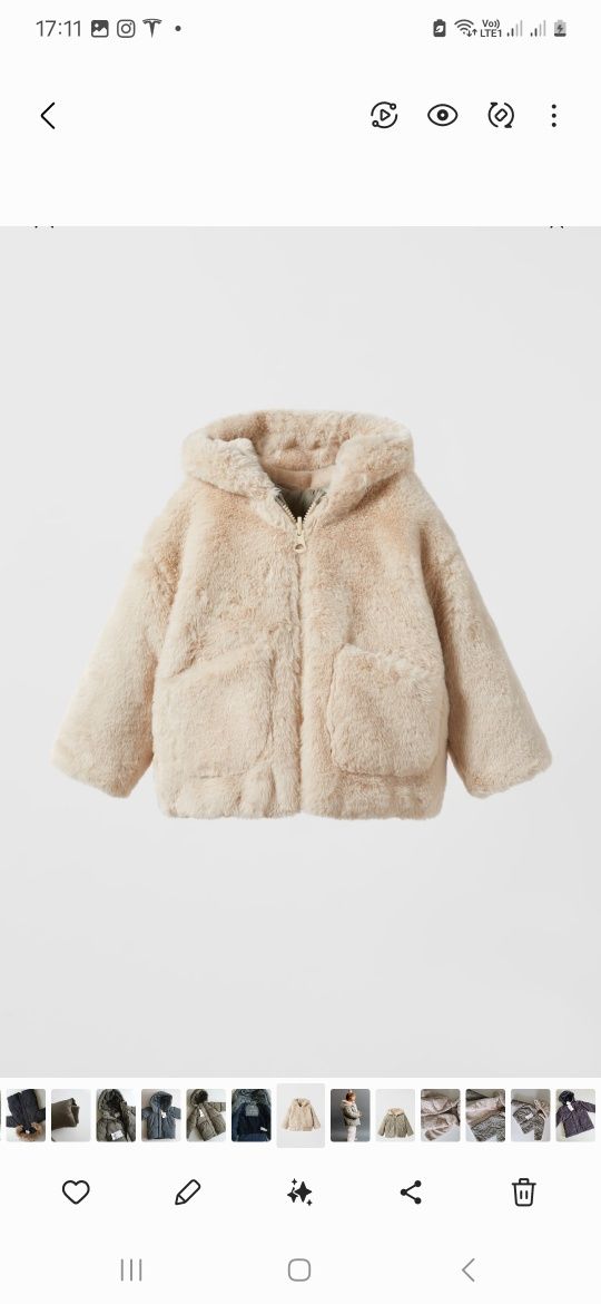 Куртка zara мех шубка весна деми 104-110