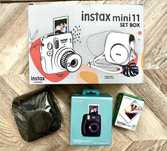 ZESTAW - Aparat Instax mini 11 Charcoal Gray + 10 wkładów + pokrowiec