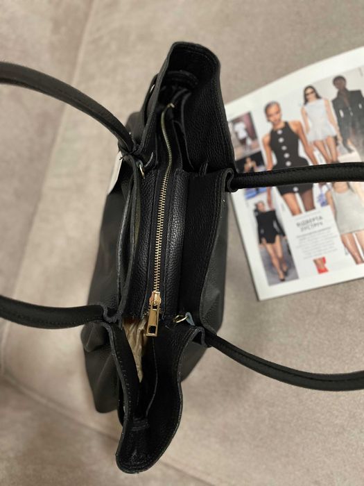 Італійська шкіряна сумка-тоут шопер Нова колекція