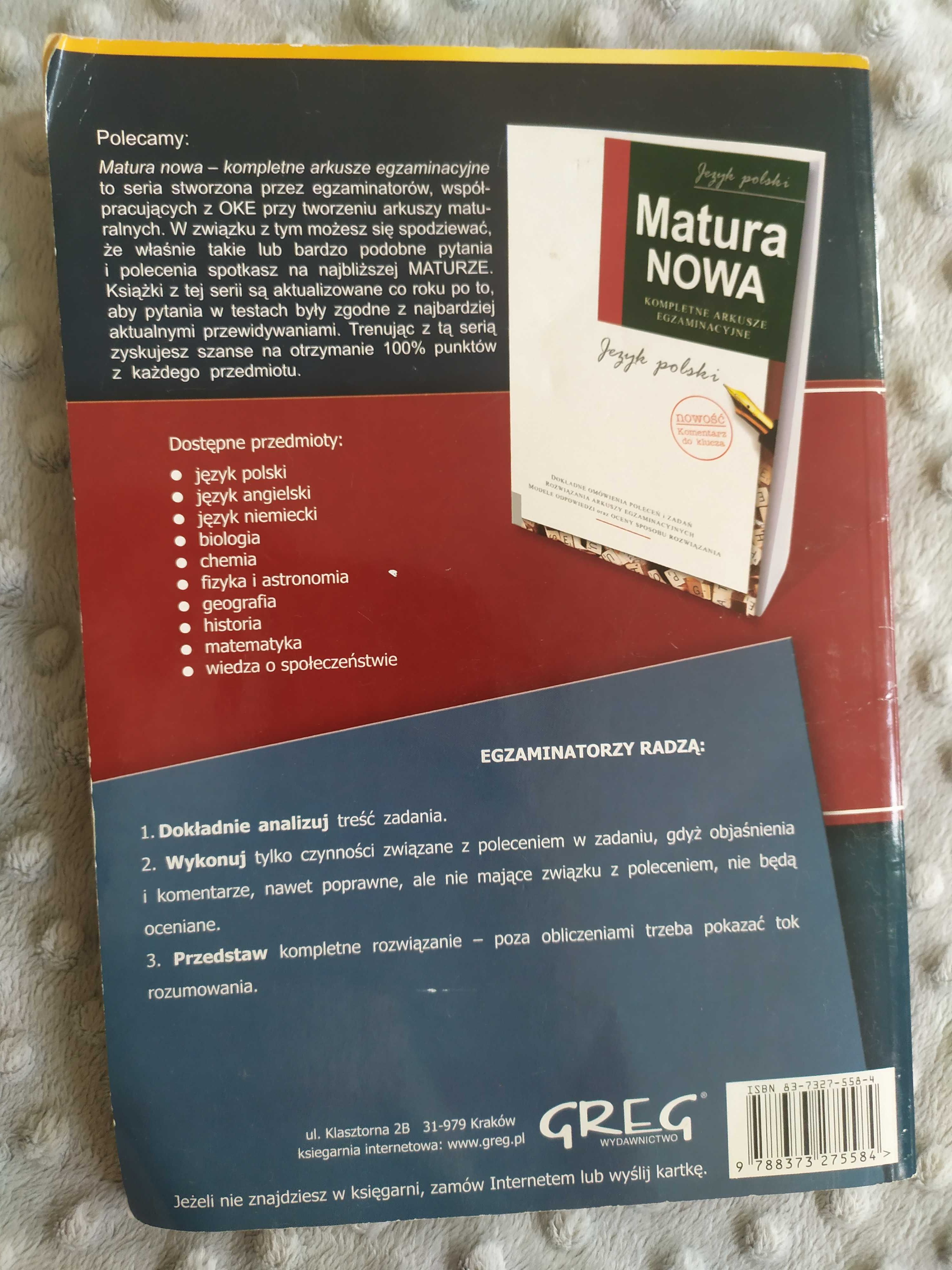 Matemtyka Matura 2005 książka oryginalne arkusze egzaminacyjne