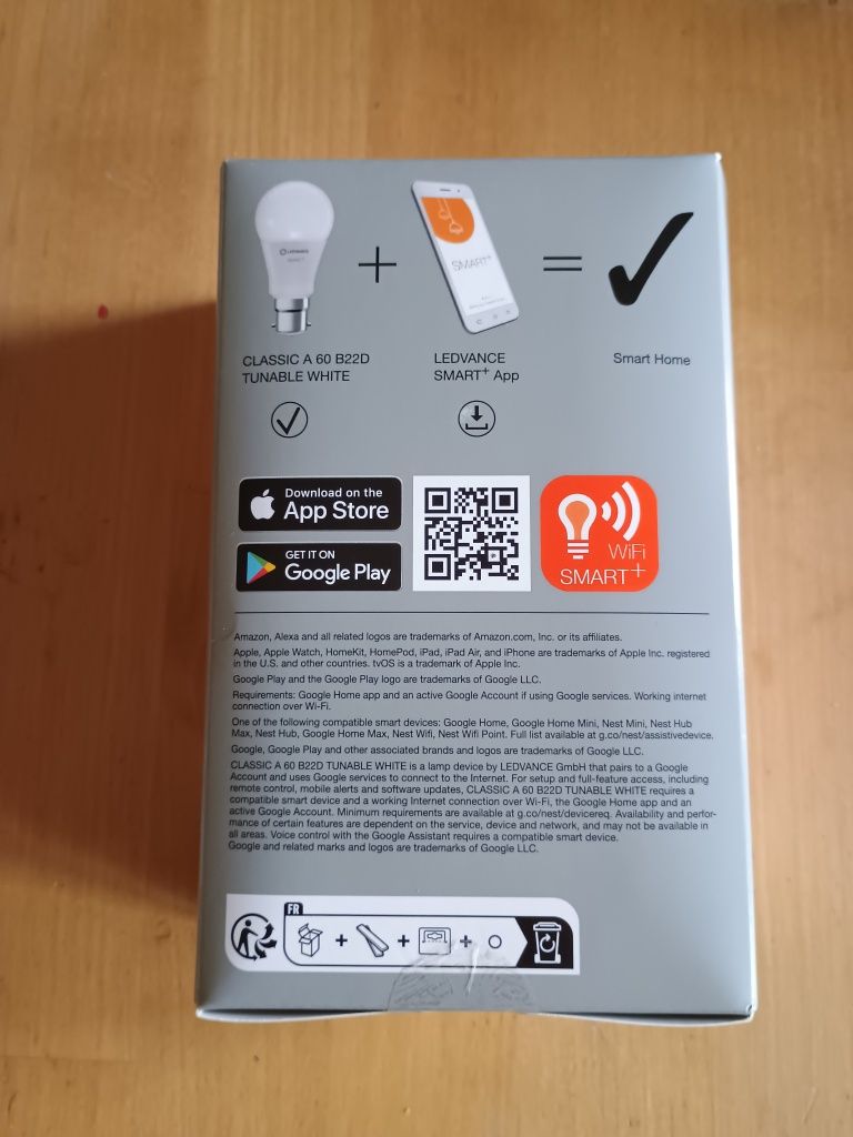 Żarówka LED 230V 9W Smart WiFi bagnetowa B22 NOWA