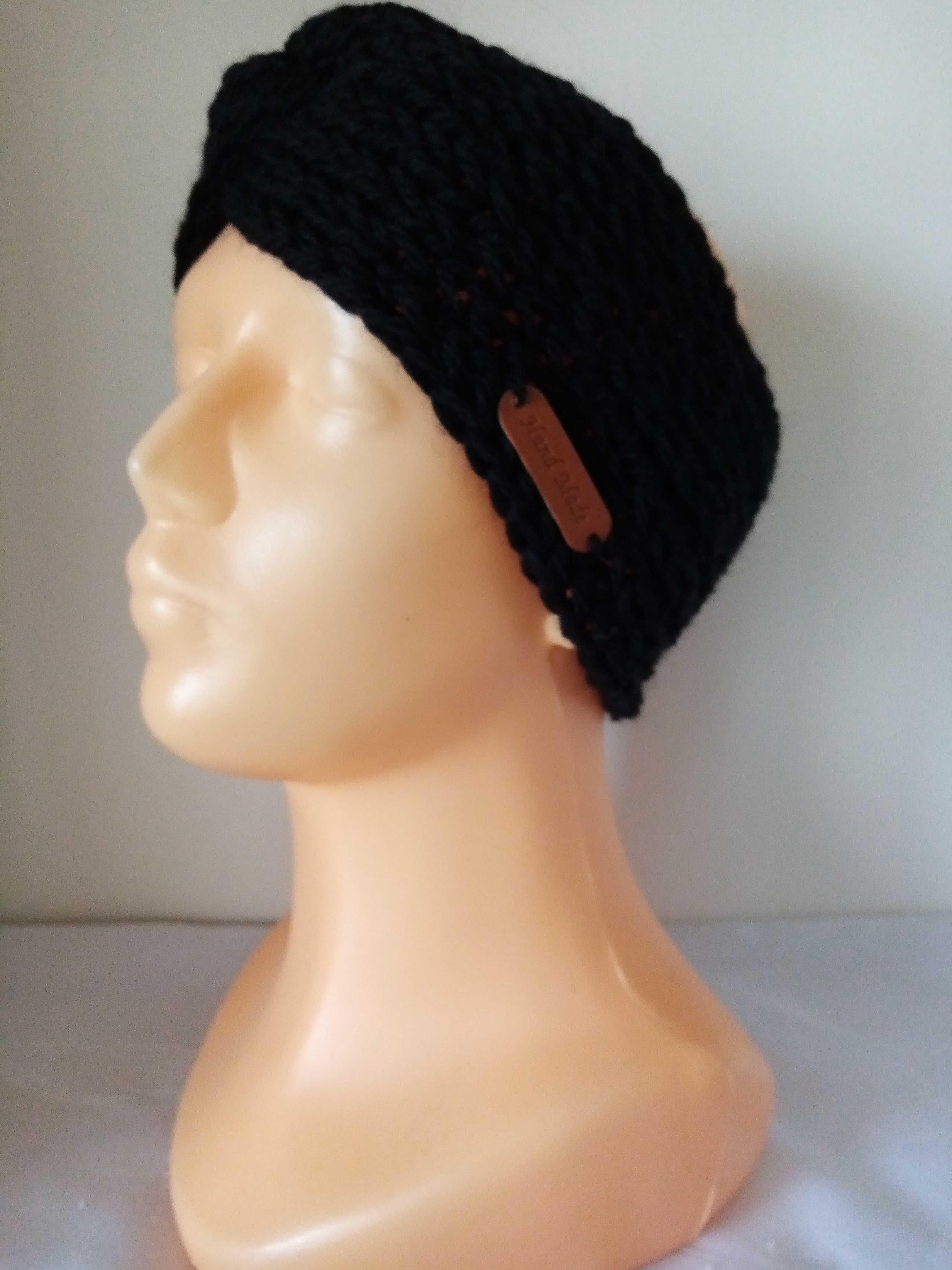 Opaska na głowę; turban, handmade; 100% WEŁNA