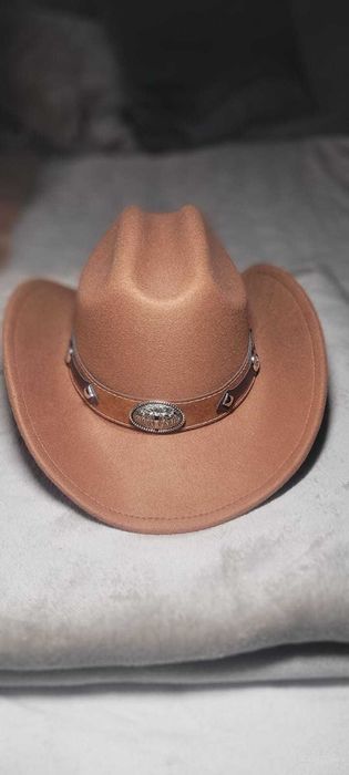 Kapelusz kowbojski beżowy klasyczny wild west country western nowy