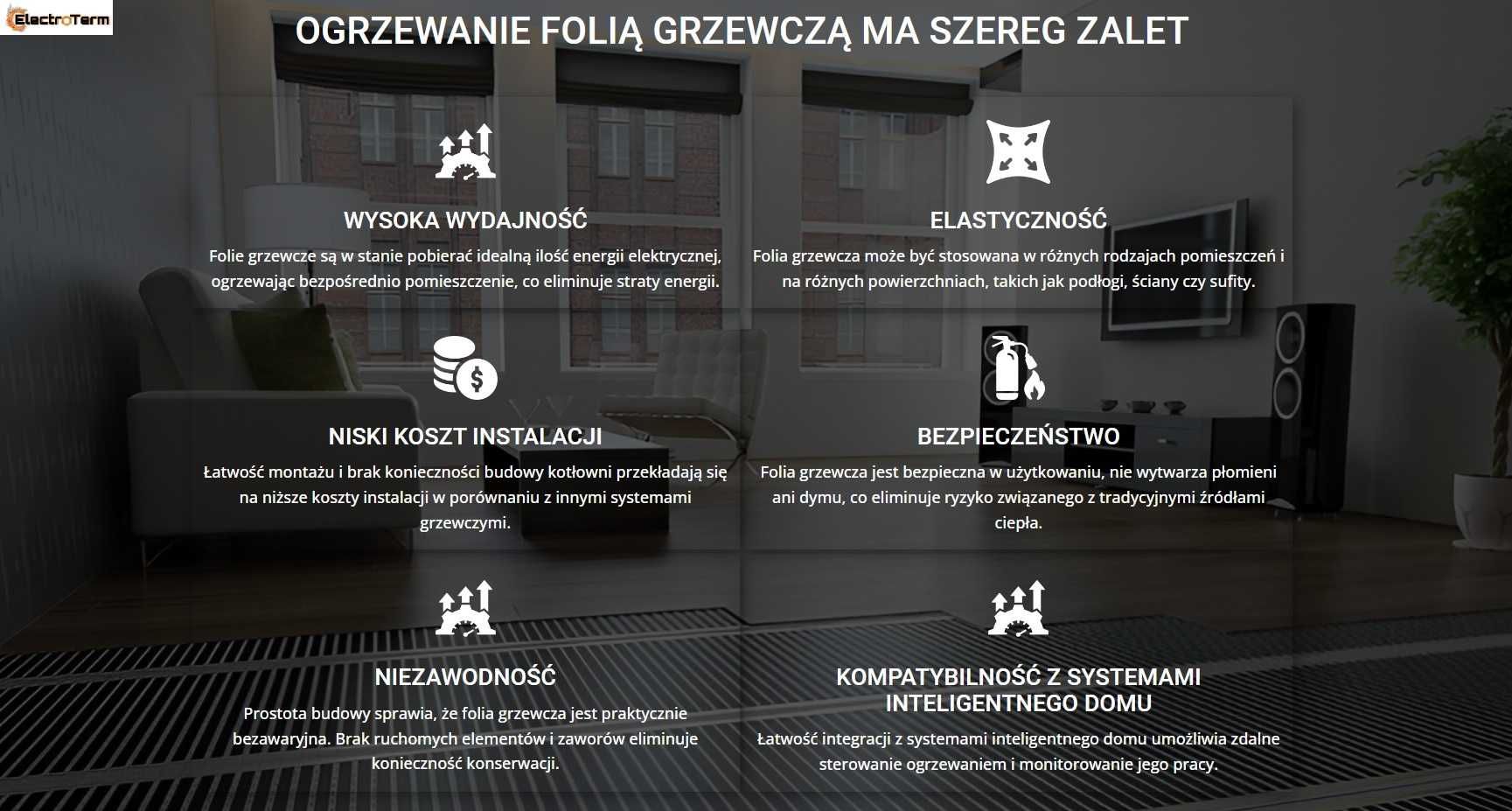 Ogrzewanie Elektryczne   Folia   Maty   Panele Grzewcze    PODCZERWIEŃ