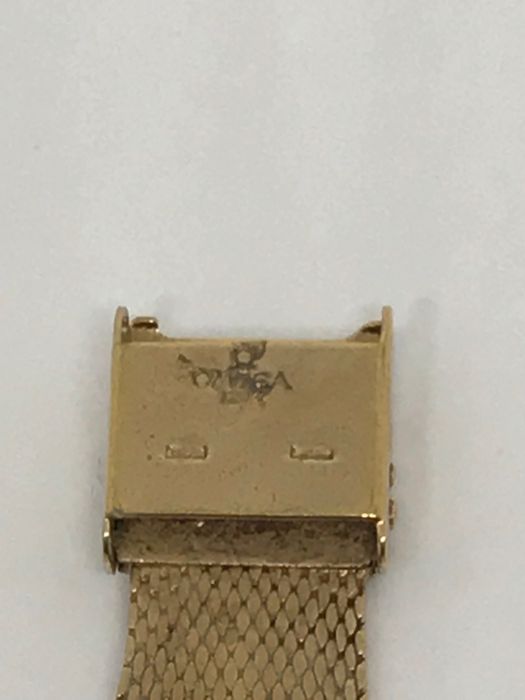Omega platerowany zlotem 18K damski zegarek mechaniczny/ zabytkowy