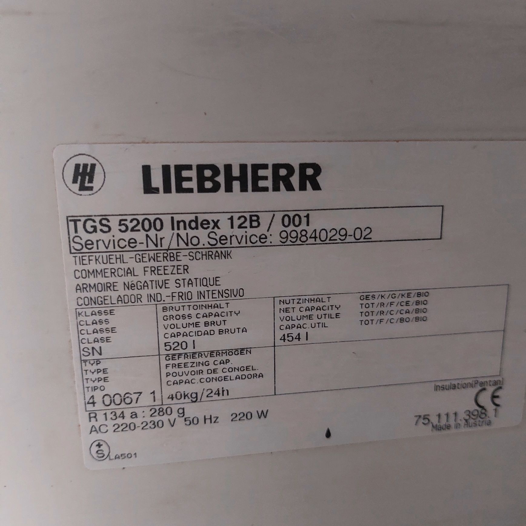Продам Морозильную Камеру Liebherr  Tgs 5200