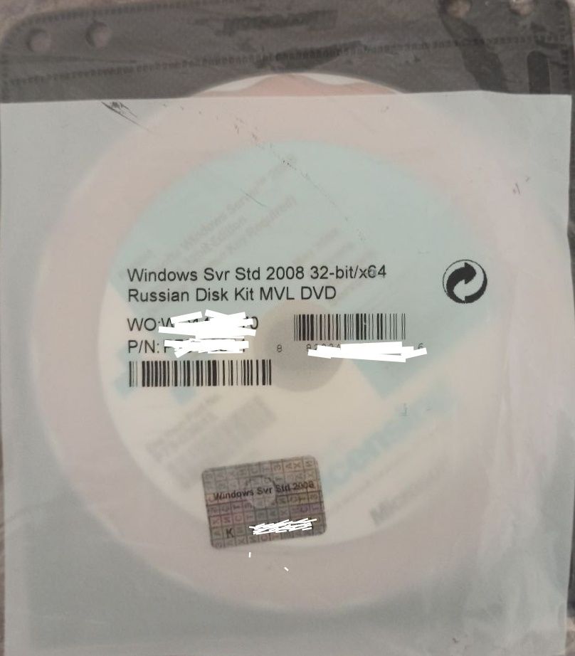 диски MS Windows server 2008 standard edition 32-bit/x64