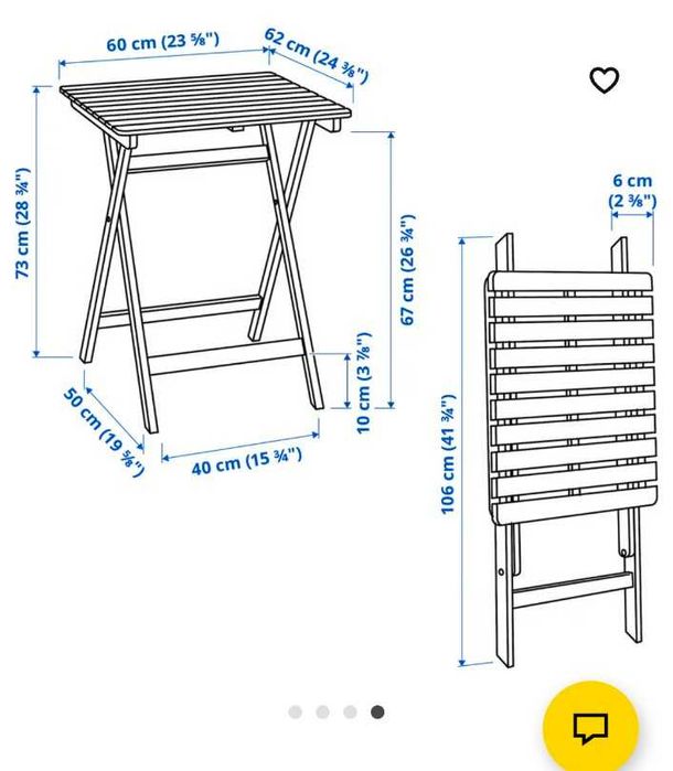 Mesa de exterior/ jardim nova