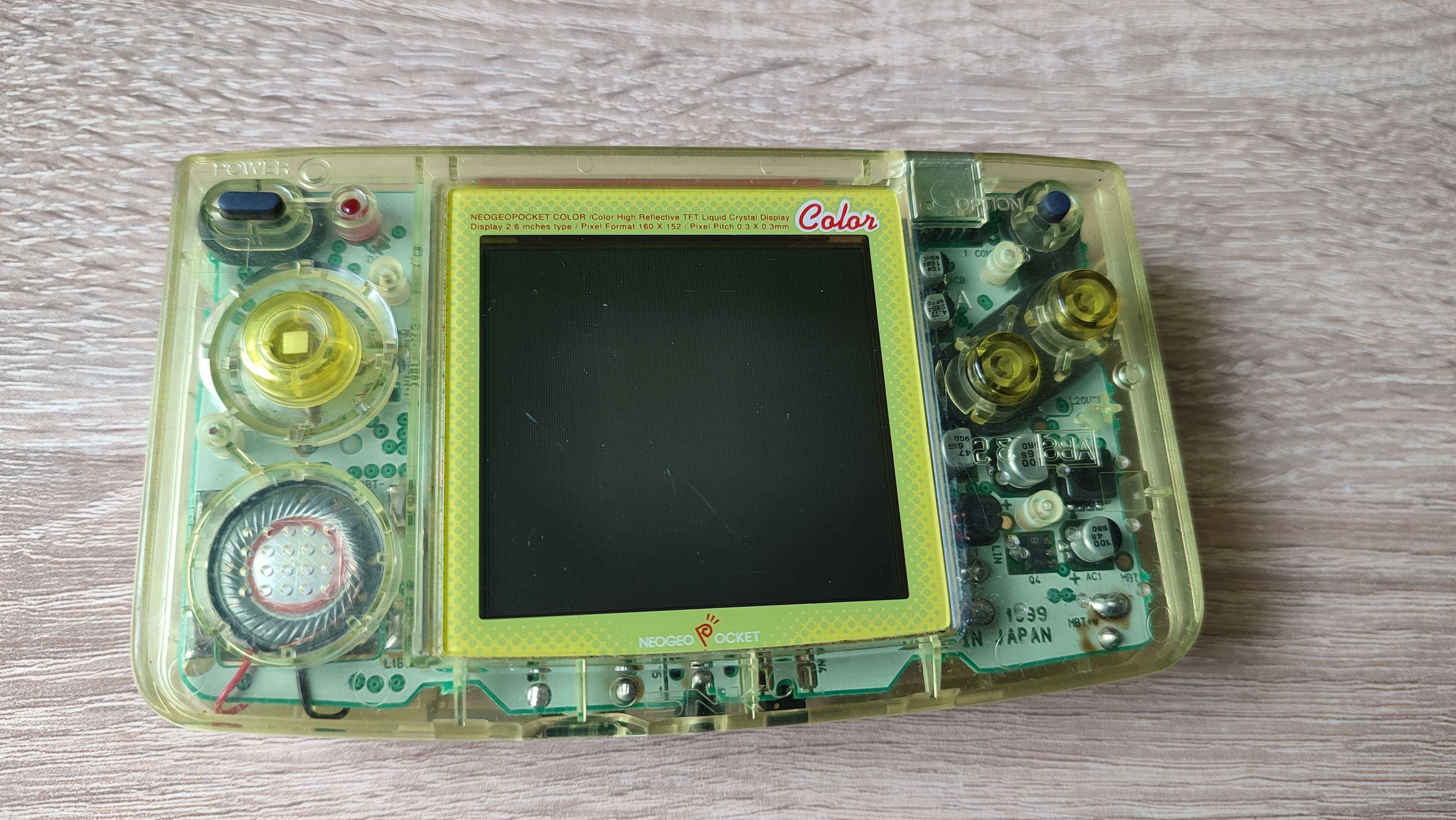 Neo Geo Pocket Color (NGPC) slim + nowa obudowa + części do modowania