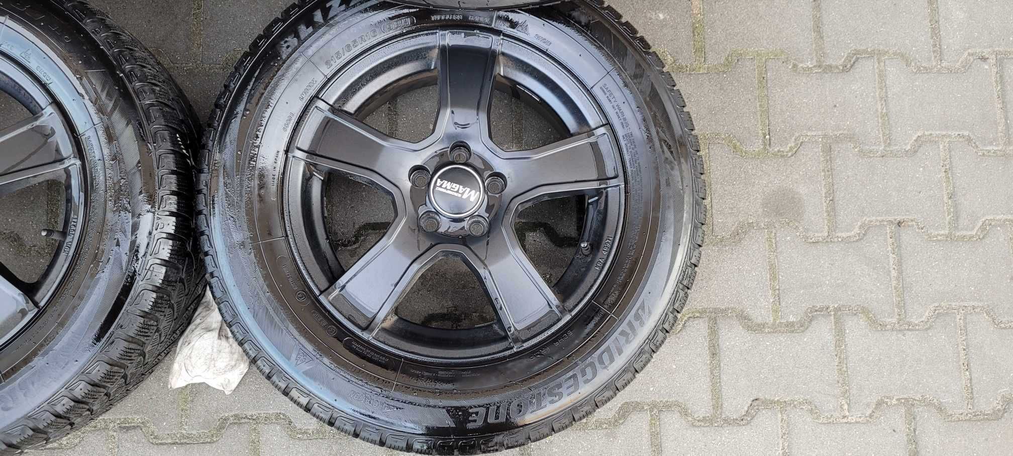 Alufelgi 5X105 MAGMA z oponami 215/65 R16 zima