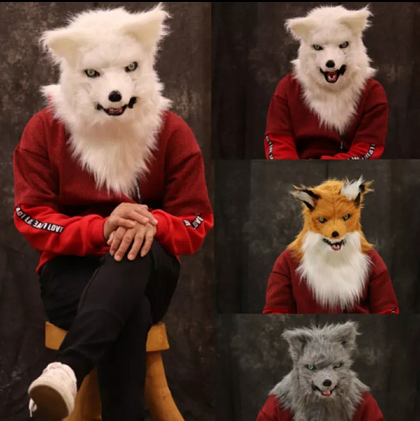 Máscara Animal Raposa Cão Lobo Furry