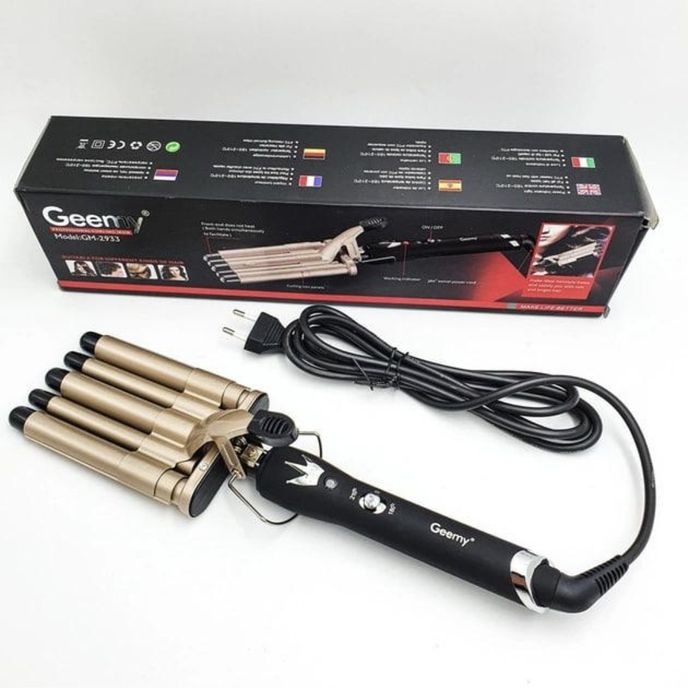 Плойка для волос пять волн Geemy GM-2933 17мм  плойка волна