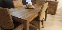 Conjunto de sala de jantar + conjunto de sala de estar