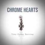 Срібна сережка хрестик Chrome Hearts Tiny Cross Earring Silver S925
