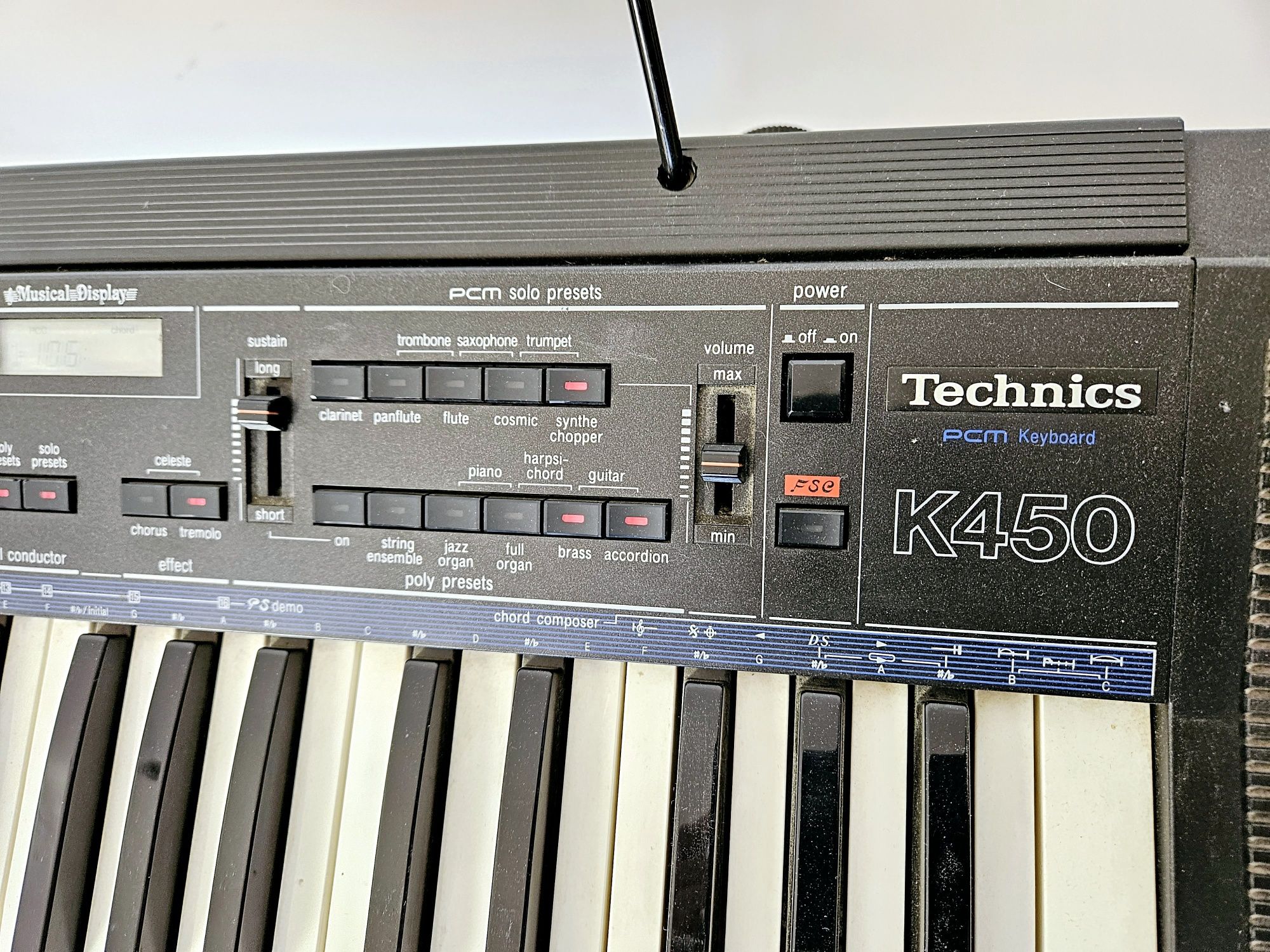 Keyboard Technics K450 + Case, Vintage 1986
