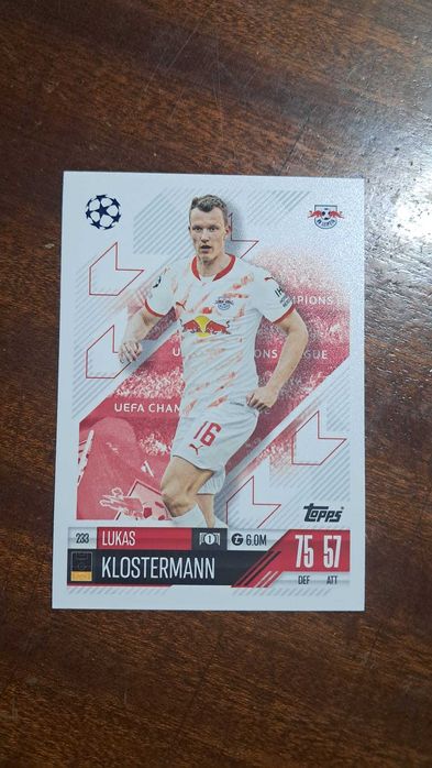 Cartas da coleção Match Attax da Topps 2024/2025 Lukas Klostermann
