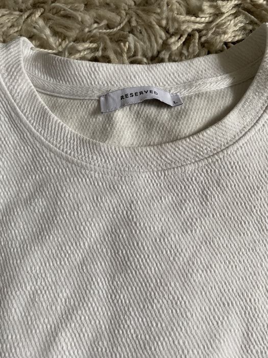 Bluza biala z falbanka Reserved s/m